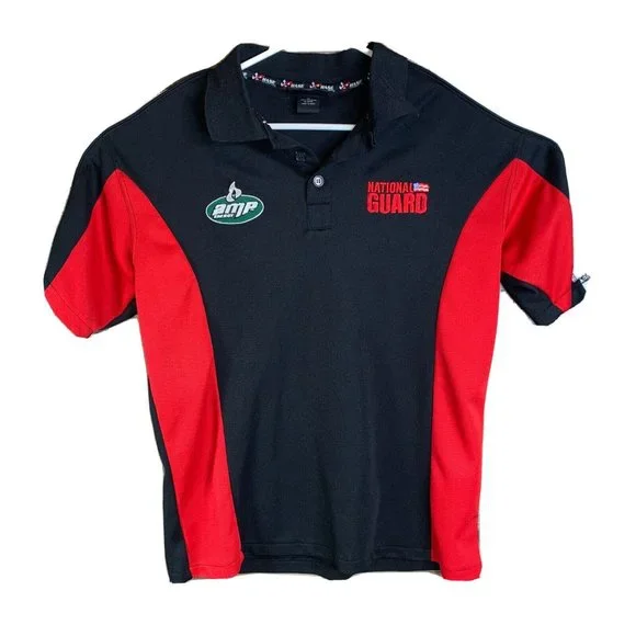 Dale Earnhardt Jr. #88 NASCAR Chase Authentics Polo Shirt - Black/ Red - Size MD - Picture 1 of 10